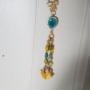 35 "CLASSYLITE BEADED, W /PENDANT NECKLACE.